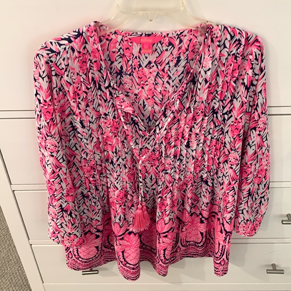 Lilly Pulitzer Tunic Blouse Large